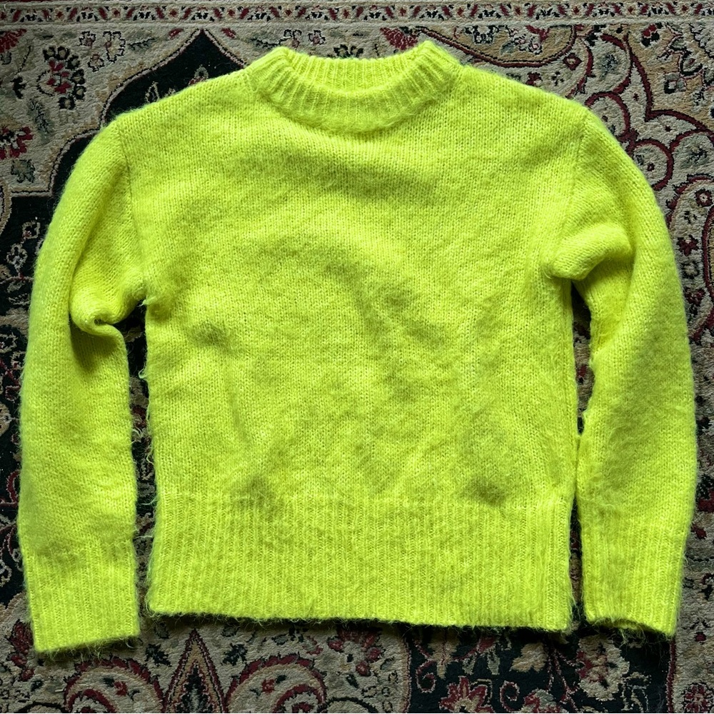 Neon Yellow Mohair Sweater
